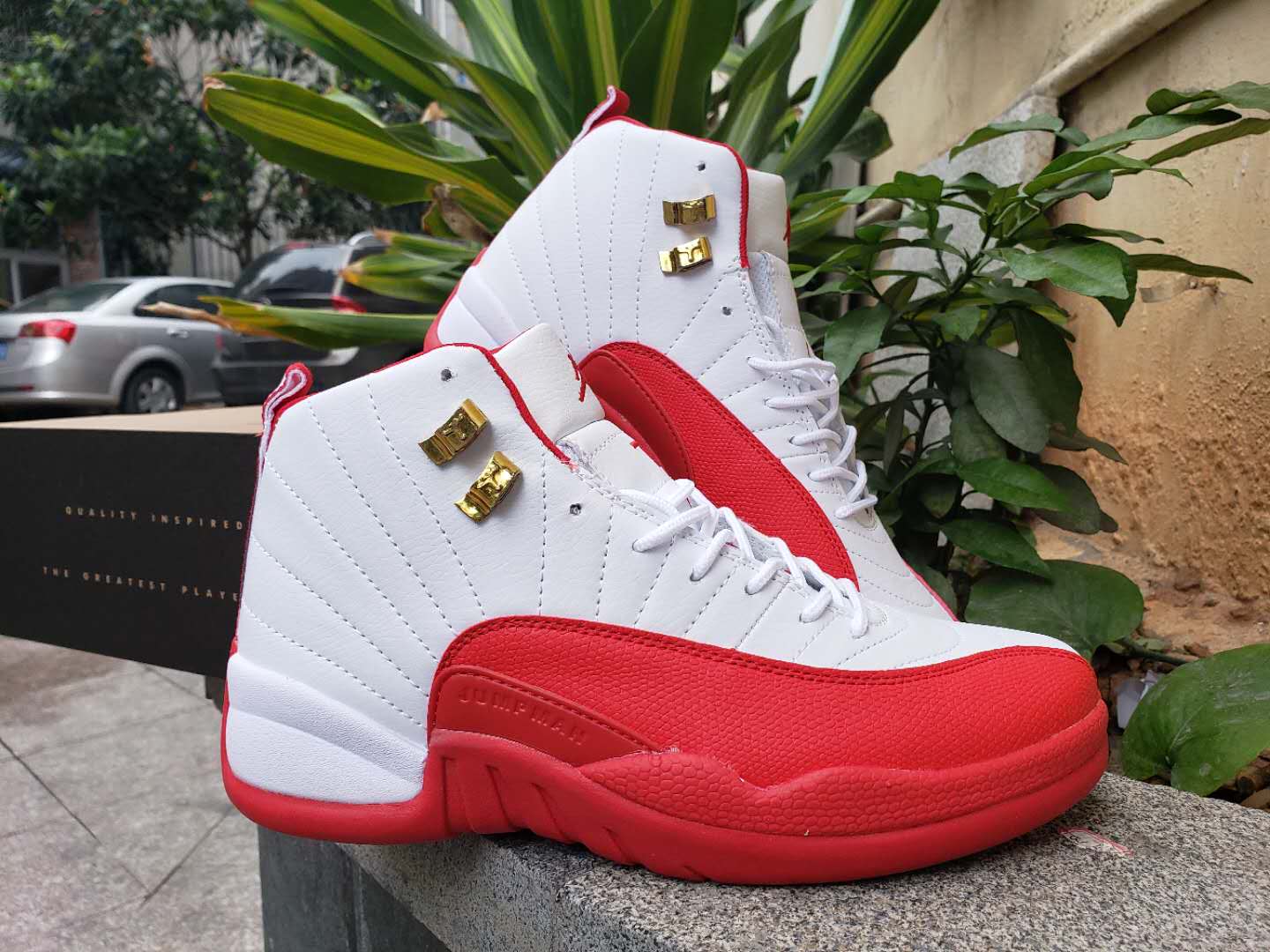 New Jordan 12 Retro White Water Red